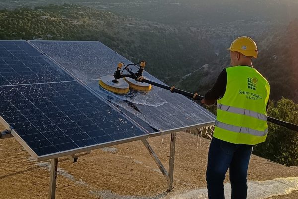 Deep solar panel cleaning